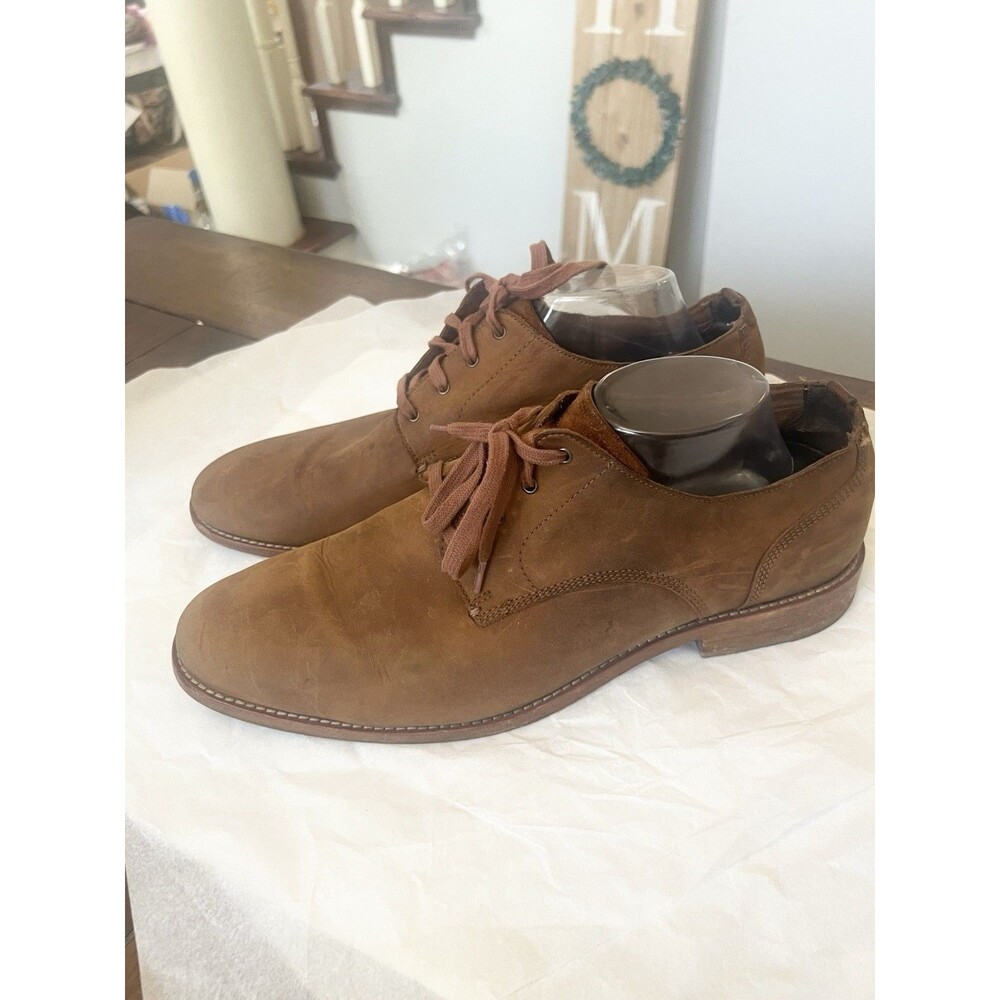 Cole Haan 13 Feathercraft Grand Blucher Oxford Leather Shoe Brown Preppy